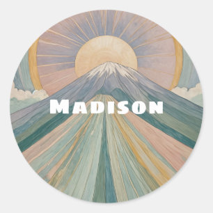 A Volcanic Serenade Personalised Classic Round Sticker