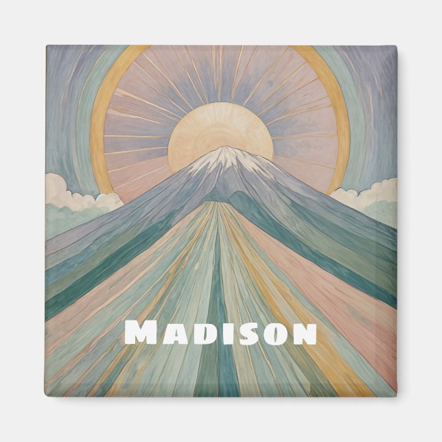 A Volcanic Serenade Personalized Magnet (Front)