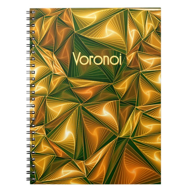A voronoi triangle pattern for math geeks notebook (Front)