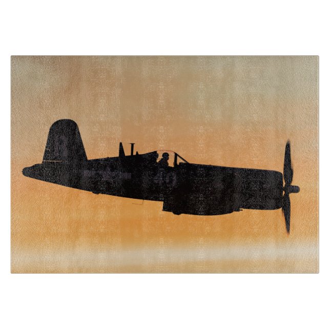 A Vought F4U Corsair Fighter Cutting Board (Front)