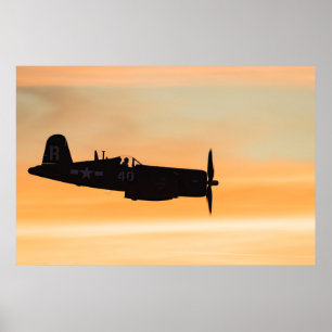 A Vought F4U Corsair Fighter Poster