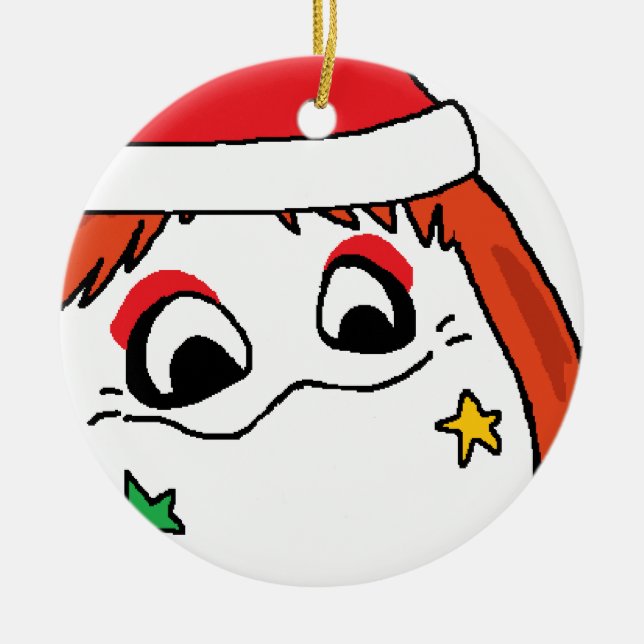 a vry nieko wuree crimmus ceramic ornament (Front)
