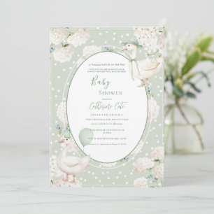 A Waddle Baby is on the Way Whimsical Baby Shower Invitation