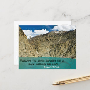 "A walk around the lake" Inspirational Quote Postcard