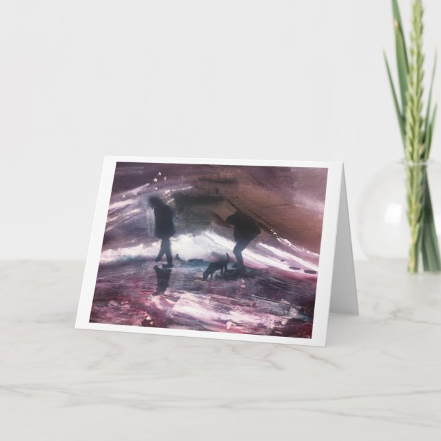 A walk by the waves card (Front)