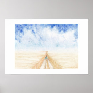 A Walk In A Wheat Field Poster