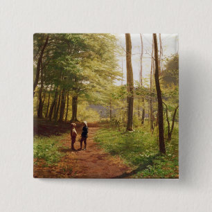 A Walk in the Forest 15 Cm Square Badge
