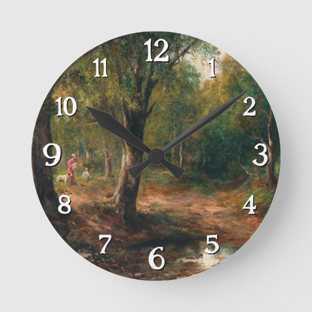A Walk in the Forest – Emil Barbarini Round Clock (Front)