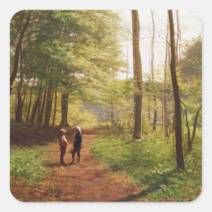 A Walk in the Forest Square Sticker