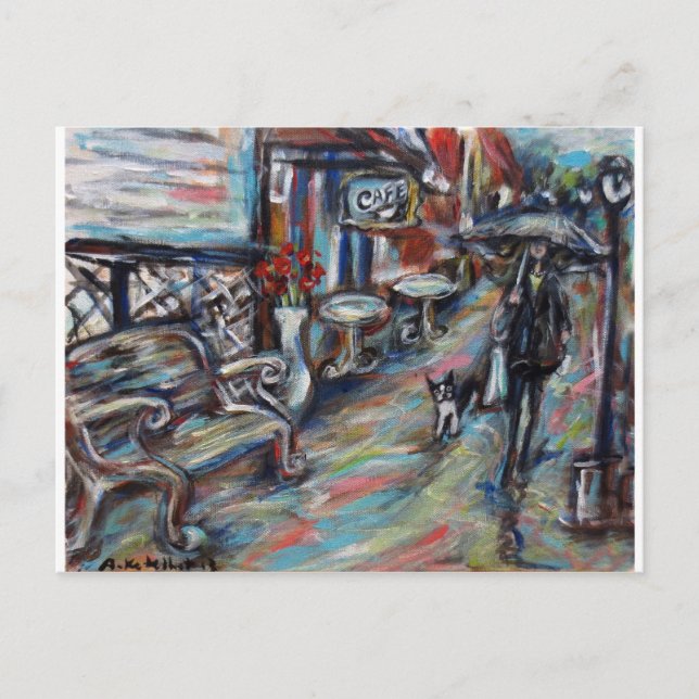 A Walk in the Rain Postcard (Front)
