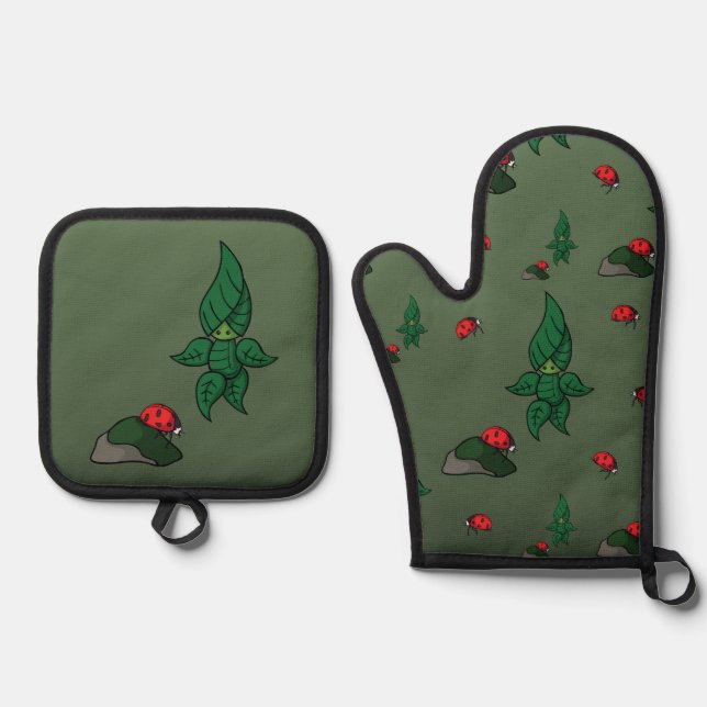 A Walk in the Woods Oven Mitt & Pot Holder Set (Front)