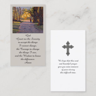 A Walk Into the Light Serenity Prayer Card