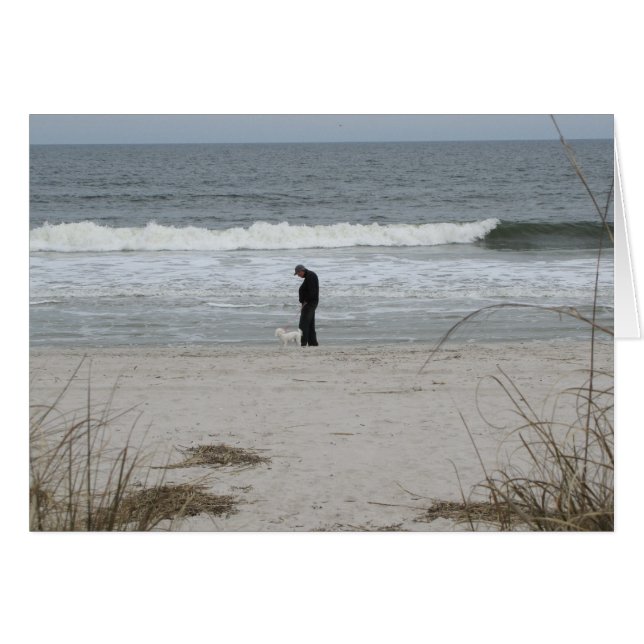 "A Walk on the Beach" - Card (Front Horizontal)