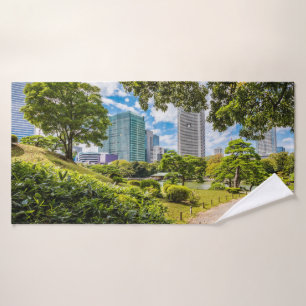 A walk through Hama Rikyu gardens, Tokyo Bath Towel Set