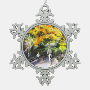 A Walk Through The Park Snowflake Ornament