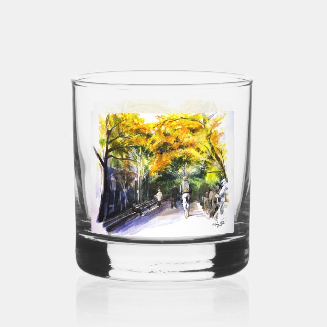 A Walk Through The Park Whiskey Glass (Front)