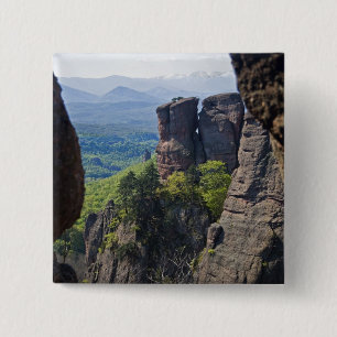 A walk throught Belogradchik Castle Ruins 15 Cm Square Badge