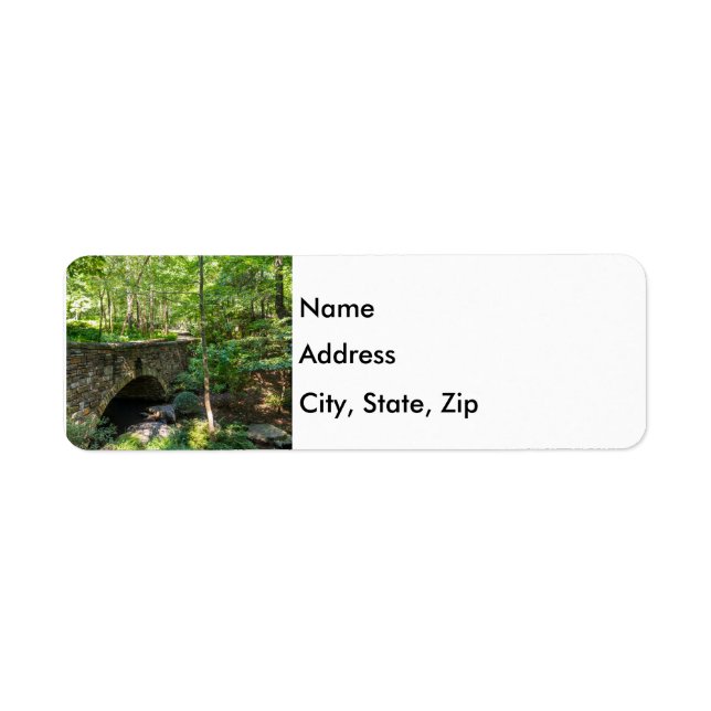 A Walkway Bridge Through Woodlands Return Address Label (Front)
