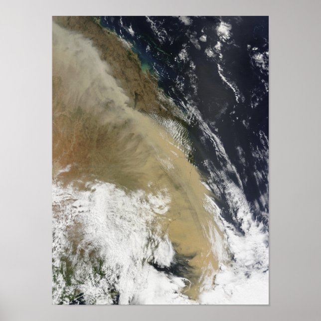 A wall of dust stretched from northern Queensla Poster (Front)