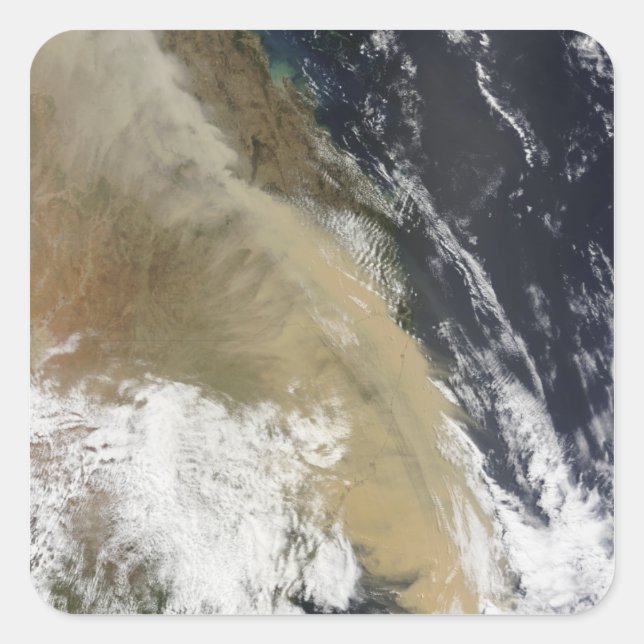 A wall of dust stretched from northern Queensla Square Sticker (Front)