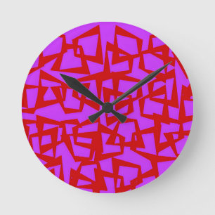 A Wall of Quarter-Century Modernism Round Clock
