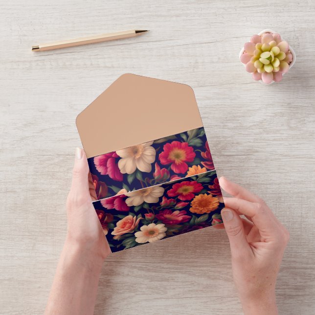 A wallpaper with a floral pattern all in one invitation (Video)