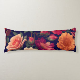 A wallpaper with a floral pattern  body cushion