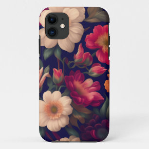 A wallpaper with a floral pattern iPhone 11 case