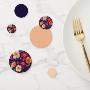 A wallpaper with a floral pattern  confetti
