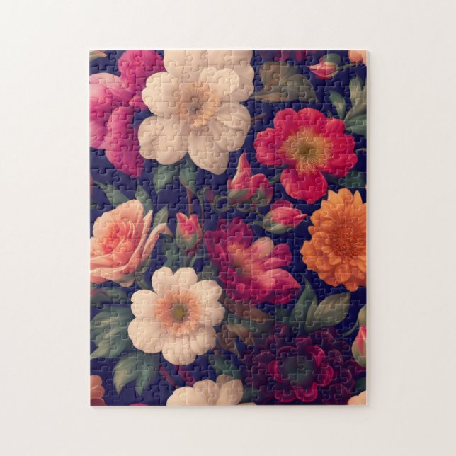 A wallpaper with a floral pattern  jigsaw puzzle (Vertical)