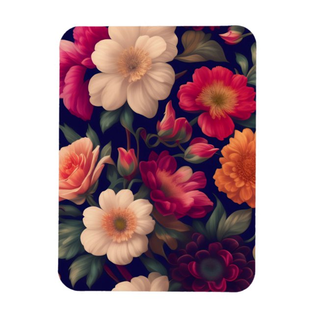A wallpaper with a floral pattern  magnet (Vertical)