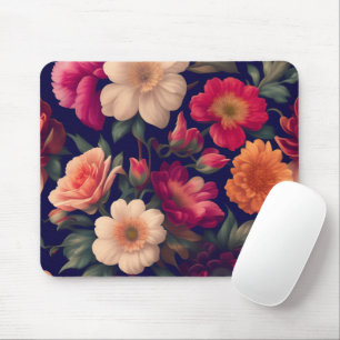 A wallpaper with a floral pattern  mouse pad