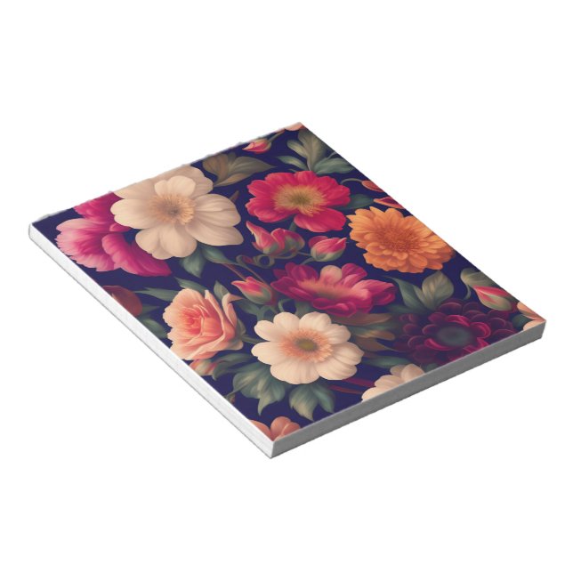 A wallpaper with a floral pattern  notepad (Angled)