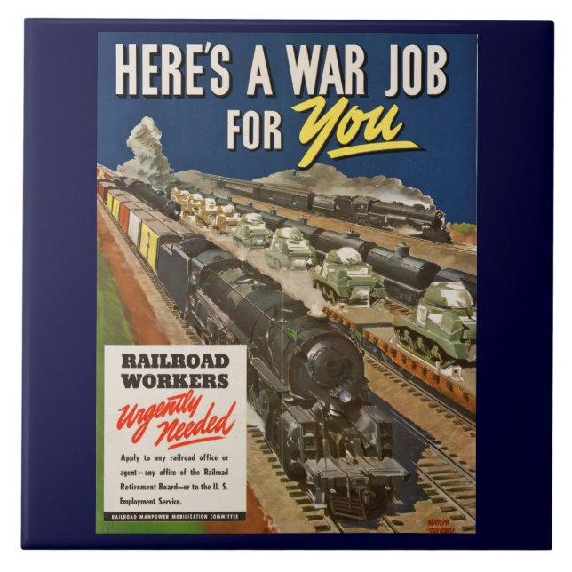 A War Job For You Ceramic Photo Tile (Front)