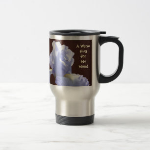A Warm Hug for My Mum! Blue Iris Flower Mugs