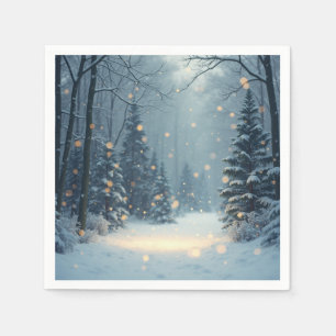 A warm winter story napkin