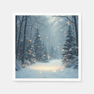 A warm winter story napkin