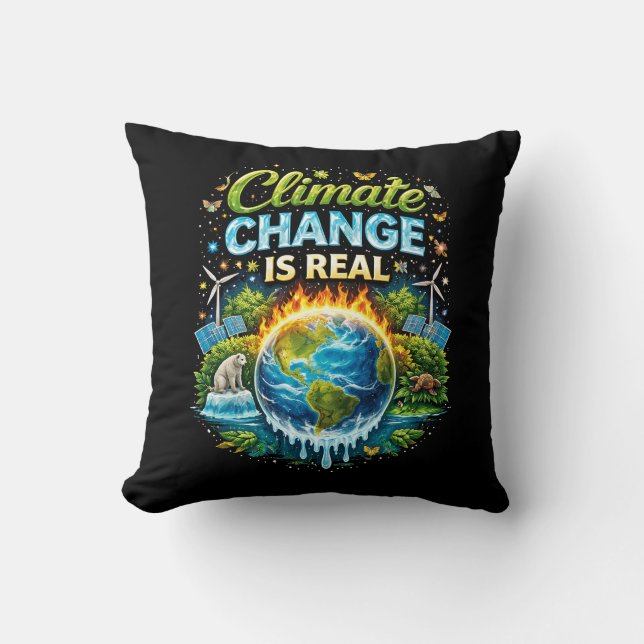 A Warming World Cushion (Front)