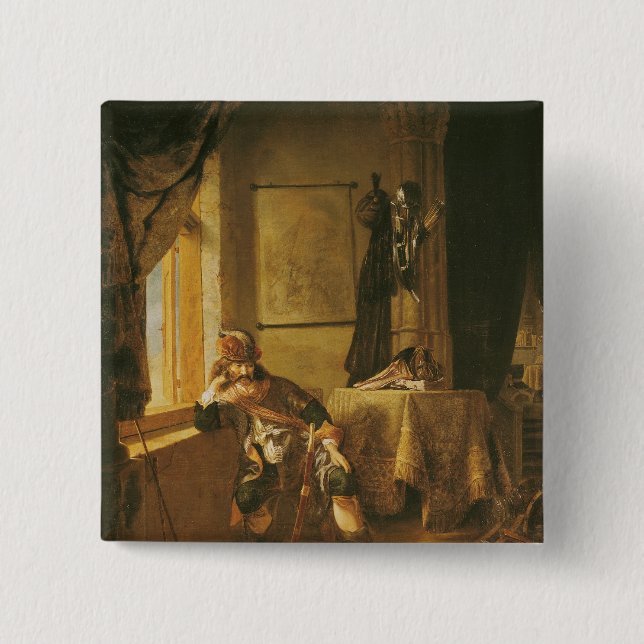 A Warrior in Thought 15 Cm Square Badge (Front)