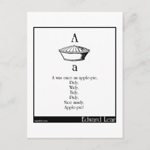 A was once an apple-pie postcard