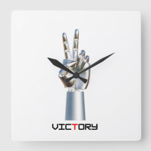 A watch with an imaginative design square wall clock