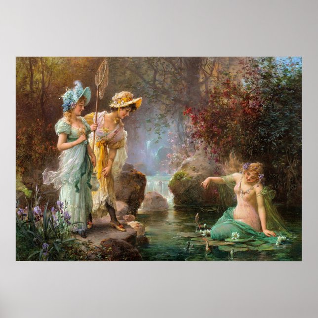 A Water Idyll by Hans Zatzka - poster (Front)