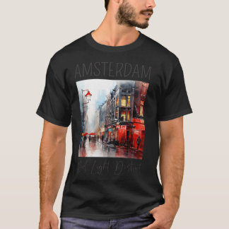 A Watercolor Design Of The Red Light District - Am T-Shirt