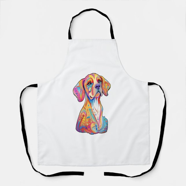 A Watercolor Dog  Apron (Front)
