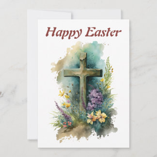 A watercolor Easter Greeting Card