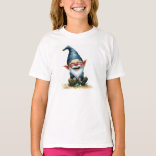 A Watercolor Painting of a Happy Gnome T-Shirt