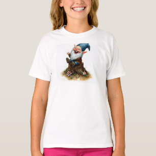 A Watercolor Painting of a Happy Gnome T-Shirt