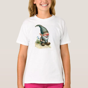 A Watercolor Painting of a Happy Gnome T-Shirt