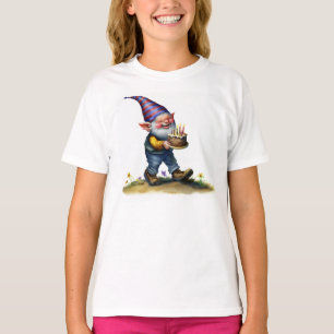 A Watercolor Painting of a Happy Gnome T-Shirt