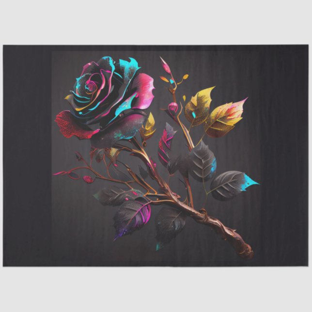 A Watercolor Rose Clipart Series Design 6 Tissue Paper (Front)